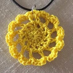 New Handmade Crocheted Bright Yellow Boho Cotton Necklace. Great Handmade Gift Idea. Yellow Medallion Approximately 2” 17” Black Cord With 2" Chain Extension Interchangeable With Other Chains Or Ribbons You May Have To Wear As A Choker Or Any Length You Prefer. Fast Shipper Reliable Seller Made In Usa Easter Sunrise Lace Doily Medallion Hand Crafted Lacy Wheel Cottagecore Lacework Delicate Layered Grannycore Sunny Flower Power Hippie You Are My Sunshine Dream Catcher Mandala Color Therapy Intell Casual Yellow Necklace With Adjustable Fit, Casual Adjustable Yellow Necklace, Casual Handmade Yellow Jewelry, Casual Yellow Handmade Jewelry, Casual Yellow Necklace For Gift, Handmade Round Yellow Necklaces, Yellow Crochet Jewelry Gift, Yellow Crochet Bohemian Jewelry, Yellow Bohemian Crochet Jewelry