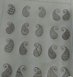 some kind of drawing on paper with different shapes and sizes in the shape of eggs