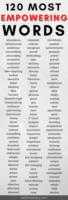 the ten most empoering words