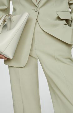 Feel the polish of these career-driven pants designed with leg-elongating front creases. 34" length Zip fly with hook-and-bar closure Front slant pockets Lined 68% lyocell, 32% polyester Dry clean or machine wash, line dry Imported Wide Leg Pants For Work With Concealed Placket, Elegant Dress Pants For Spring Workwear, Spring Elegant Dress Pants For Workwear, Elegant Spring Dress Pants For Workwear, Elegant Career Trousers, Modern Spring Pantsuit With Notch Lapel, Modern Tailored Spring Pantsuit, Business Bottoms With Pockets For Spring, Spring Business Bottoms With Pockets