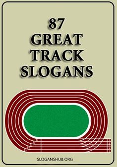 the great track slogan is shown in red and green