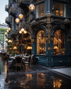 Astrology Cafe, Aesthetic Hotel, Usa Photography, Aesthetic Architecture, Building Aesthetic, Coffee Shop Aesthetic, Parisian Cafe, Dark Home, Cozy Cafe