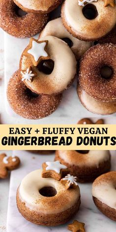 an easy and fluffy vegan gingerbread donuts recipe