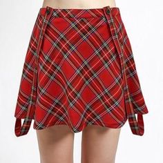 Only Worn A Couple Times, Great Condition. Make An Offer! Red Retro Mini Skort, Red Retro Mini Skirt Skort, Retro Red Mini Skort, Trendy Red Winter Skirt, Retro Red Skort, Red Casual Skort For Fall, Retro Red Bottoms For Winter, Red Mini Length Bottoms For Winter, Casual Red Skort For Winter