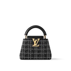 LOUIS VUITTON® - Capucines Mini - Black Louis Vuitton Capucines Mini, Tas Louis Vuitton, Capucines Mini, Tas Lv, 2024 Runway, Black Louis Vuitton, Louis Vuitton Capucines, Purse Brands, Fancy Bags