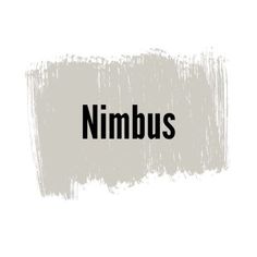 the word nimbus written in black on a white background with brush strokers