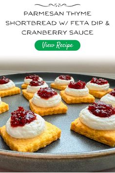 For a delightful twist on classic appetizers, this recipe is a must-try. The rich, shortbread, perfectly seasoned with Parmesan and thyme, creates a savory contrast to the creamy feta dip and sweet-tart cranberry sauce. It’s an elegant pairing that’s both simple and sophisticated, ideal for impressing guests or adding a special touch to your snack spread. Thyme Shortbread, Feta Cheese Dip, Creamy Feta, Classic Appetizers, Cranberry Sauce Recipe, Feta Dip, Food Substitutions, European Cuisine, Sweet Tart