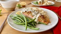 This salmon recipe comes decked-out with a Parmesan-panko crust and a creamy, herby bechamel sauce on top. Parmesan Crusted Salmon, Fish Fillets, Leftover Bread, Crusted Salmon, Herb Sauce, Kitchen Skills, Baking Science, Pumpkin Butter, Bechamel Sauce