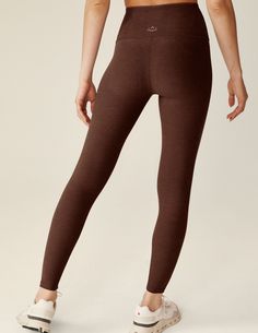 The softest, comfiest legging you'll ever wear. Our signature bestselling high waisted legging is a customer favorite with over 3 million pairs sold. Made from our of buttery soft Spacedye fabric. Find your perfect fit in a range of inclusive sizes, all wear-tested on real bodies to better fit all shapes. Designed with no outside seams and gentle, supportive compression to give a flawless silhouette, and moisture wicking so you can wear these yoga leggings for workouts, lounging, running errands- just about everything. No outseam 5” waistband, sits at natural waist So buttery soft, you'll never want to take them off Midi length, 24" inseam extends to between calf and ankle Uniquely created to flatter every shape Every style we produce is wear-tested on our in-house team to ensure the best Beyond Yoga Leggings, Beige Leggings, Toddler Leggings, Real Bodies, Comfy Leggings, Bra Dress, Maternity Leggings, Beyond Yoga, Leggings Kids