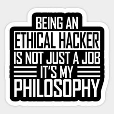 a black and white sticker with the words being an electrical hacker is not just a job it's my philosophy