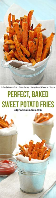 baked sweet potato fries with ketchup and mayonnaise in small bowls on a table