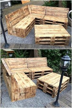 Pallet Projects Wood Pallet Couch, Recycled Pallet Furniture, Outdoor Pallet Projects, Wood Pallet Recycling, Diy Wood Pallet Projects, Corner Chairs, Pallet Chair, Painted Pots Diy, Pallet Sofa