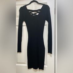 Nice Sweater From A Smoke Free Home. Casual Winter Bodycon Dress For Going Out, Black Mini Dress For Winter Day Out, Black Long Sleeve Casual Bodycon Dress, Casual Black Long Sleeve Bodycon Dress, Black Winter Day Out Dresses, Black Winter Dresses For Day Out, Black Dress For Day Out In Winter, Black Dresses For Winter Day Out, Gold Dresses