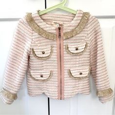 New With Tags Baby Sara Boucle Jacket - Size 4t Cute Pink Outerwear With Pockets, Boucle Jacket, Size 4t, Kids Jacket, Kids Shop, Jackets & Coats, Cream, Tags