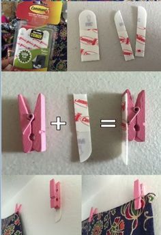 the instructions for how to make an easy diy clothes hanger with paper clips