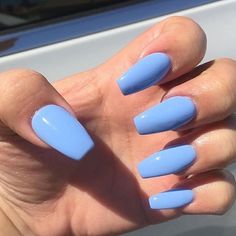 @jessicaxoxstone Trendy Nail Polish, Nagellack Trends, Blue Acrylic Nails, Nail Polish Trends, Acrylic Coffin, Coffin Nails Designs, Nail Arts