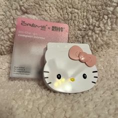 Crm X Hello Kitty Compact Mirror Hello Kitty Mirror Compact, Hello Kitty Compact Mirror, Cute Compact Mirror, Sanrio Things, Dream Birthday, Sanrio Stuff, Mirror Color, Hello Kitty Pink, Kawaii Stuff