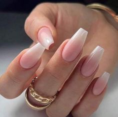 24pcs/Set White Ombre T-Shape False Nails With Long Length To Elongate Your Fingers, Simple Yet Stylish Nail Art Set For Women Press On Nails Nail Supplies Solid Color Nails, Easy Nails, Hari Valentine, Nailed It, False Nail, Manicure E Pedicure, Nail Accessories, Ombre Nails