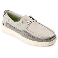 Vance Co. Mens Carlton Casual Slip-on Sneaker  A summer vacation-ready boat shoe you can slip on at a moment's notice. The Carlton by Vance Co. features soft vegan leather and fabric uppers topped with a classic tie detail. A 6 mm Tru Comfort Foam™ footbed offers all-day support, and a Hybrid EVA/rubber outsole combines light-weight flexibility and durability. All measurements are approximate and were taken using a size 9. Please note measurements may vary slightly by size.      Heel height: App Casual Slip-on Summer Boat Shoes, Summer Low-top Boat Shoes With Rubber Sole, Casual Low-top Boat Shoes For Summer, Casual Summer Boat Shoes With Rubber Sole, Boat Shoes With Textured Sole And Slip-on Design, Slip-on Boat Shoes With Textured Sole, Synthetic Slip-on Boat Shoes With Cushioned Footbed, Casual Slip-on Boat Shoes With Ortholite Insole, Casual Slip-on Boat Shoes