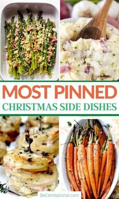 christmas side dishes are featured in the cover of most pinned christmas side dishes cookbook