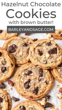 chocolate chip cookies with brown butter and chopped almonds are the perfect treat for those special occasion