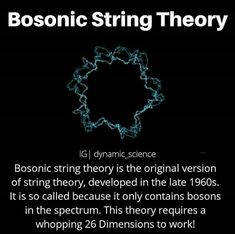 an image of a black background with the words,'bosonic string theory '