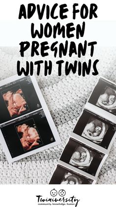 an ad for women pregnant twins with the caption'advice for pregannt twins '