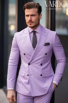 Formal Wear For Men Wedding, Lavender Suit, Shirt And Tie Combinations, Classic Tailoring, Fashion Suits For Men, Slim Fit Suit