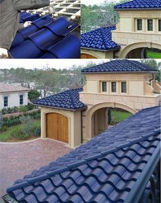 several pictures of different types of roofing materials