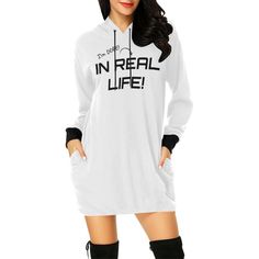 You simply cannot go wrong with a hoodie dress......Casual and sexy. Comfy yet stylish.... Featuring a soft fabric and an oversized fit, this hoodie dress can match with thigh boots for a modern look that is perfect for many occasions. • 195g/㎡. Made from 100% polyester.• Oversized silhouette with a hood, deep pockets and long sleeves.• Double-needle hemmed sleeves and bottom.• Machine wash cold. The print on garment body is unable to fade. Available Size: XS,S,M,L,XL,XXLNote: There might be ±5% Cotton Hooded Sweatshirt Dress For Loungewear, Casual Sweatshirt Dress For Loungewear, Casual Cotton Hooded Sweatshirt Dress, Casual Hooded Cotton Sweatshirt Dress, Hooded Sweatshirt Dress With Drawstring Hood, Casual Hooded Sweatshirt Dress With Drawstring, Casual Oversized Hooded Sweatshirt Dress, Casual Oversized Hoodie Sweatshirt Dress, Oversized Hooded Sweatshirt Dress Casual