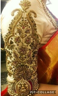 Kalamkari Blouse Designs, Work Blouse Designs, Kalamkari Blouse, Silk Saree Blouse Designs, Heavy Work, Hand Work Blouse