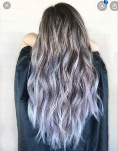 Balayage Silver, Silver Purple Hair, Overtone Hair, Balayage Styles, Witchy Hair, Opal Hair, Dark Blue Hair, Balayage Hair Dark, Hair Dark