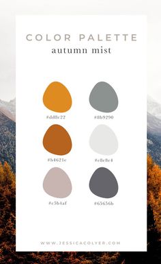 the color palette for autumn mist