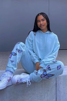 Available In Light Blue. Crop Hoodie French Terry Hoody Butterfly Hoodie 60% Cotton 40% Polyester Imported | Free The Butterfly Crop Hoodie in Light Blue size 2X by Fashion Nova Girl Hoodie Outfit, Butterfly Hoodie, Teen Swag Outfits, Tomboy Outfits, Tomboy Style Outfits, Crop Hoodie, Hoodie Outfit, Cute Swag Outfits, Outfits Winter