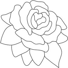 the outline of a rose flower on a white background