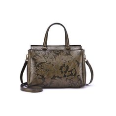 "This Mellow World Salome floral satchel is perfect for daily use with a vintage touch. This Mellow World Salome floral satchel is perfect for daily use with a vintage touch. Embossed floral design Removable crossbody strap Removable/adjustable crossbody strap Handle: 5.5'' drop Exterior: 1 zip pocket Interior: 2 slip pockets and 2 zip pockets Crossbody strap length: 18.5\" to 20\" Zipper closure 8.5\"H x 12.5\"W x 4\"D Gold-tone platingCONSTRUCTION & CARE Body: faux embossed leather Lining: polyester Spot clean Imported Size: One Size. Color: Green. Gender: female. Age Group: adult." Green Vintage Satchel With Double Handle, Vintage Green Satchel With Double Handle, Vintage Green Double Handle Satchel, Green Vintage Top Handle Satchel, Daily Use Floral Print Satchel Shoulder Bag, Daily Use Floral Print Shoulder Satchel, Floral Print Top Handle Bag For Travel, Floral Print Tote Satchel For Daily Use, Leather Top Handle Bag With Floral Print