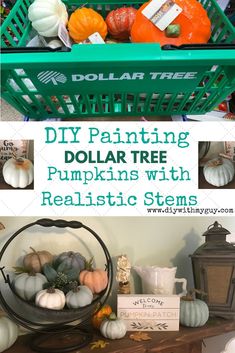 the dollar tree pumpkins with realistic stems