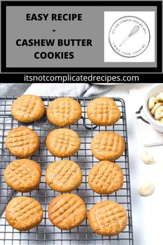 easy recipe to make cashew butter cookies