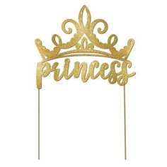 a cake topper with the word princess on it