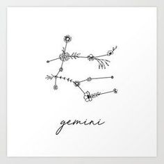 the zodiac sign is drawn in black ink on a white paper art print by artist and photographer