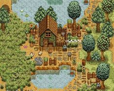 Stardew Mods, Forest Farm, Barn Layout, Big Farm