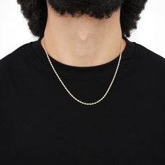 Upgrade your collection of style essentials with this on-trend 14K gold rope chain necklace. Semi-solid 14K gold Features a 2.4mm-wide rope chain in a polished finish Great worn alone or layered with your other favorite chains, necklaces and pendants 18.0-inch necklace; lobster claw clasp Diamond Fashion Jewelry, Style Essentials, Jared The Galleria Of Jewelry, Gold Rope Chains, Rope Chain Necklace, Platinum Wedding, Anniversary Jewelry, Popular Jewelry, Chains Necklaces