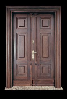 the front door is made of wood and has two sidelights on each side, one with