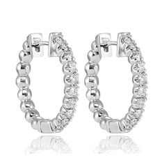 Elevate your style with our 0.85 ct Round Cut Natural Diamond Hoop Huggie Earrings in 14k Solid Gold. These exquisite earrings are a captivating fusion of elegance and charm, designed to adorn your ears with a touch of sophistication. The diamonds are meticulously set in 14k solid gold, creating a luxurious contrast that enhances the beauty of the stones. Our 0.85 ct Round Cut Natural Diamond Hoop Huggie Earrings in 14k Solid Gold are a statement of enduring elegance and taste. They make for a w Unique Pearl Necklace, Huggie Earrings, Earring Sale, Diamond Fashion, Jewelry Earrings Hoops, Round Earrings, Sparkle Diamonds, Huggies Earrings, Gold Hoop Earrings