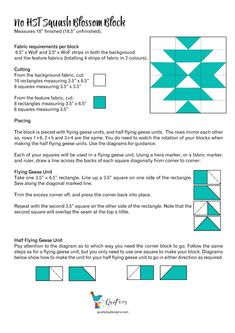 the instructions for how to make an origami quilt