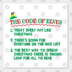 the code of elves christmas poem