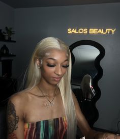 i love how she’s always trying a new color 👱🏽‍♀️ can never go wrong with blondeeee service: frontal wig install • • located in: 📍Gaithersburg, MD • • wig customization and install bookings are open via dms! 🤎 • • #wigcustomization #wiginstall #hairstylist #lacewig Wig Install, Frontal Wig, New Color