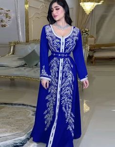 ❤️Inshallah❤️ Bohemian Evening Dresses V-Neck Long Sleeves A-LINE Floor-Length Chiffon Embroidery Moroccan kaftan Women Dress 👗 Order Online latest Embroidered Kaftan which are made up from best quality fabrics with latest styles from our large collections at arabicattire.com Shop Now : https://bit.ly/3cEbR6b Buy online @ 85.95 #designerkaftan #dubaikaftan #formalkaftan #caftan #kaftangown #kaftanfoeme #elegantkaftan #ladieskaftan Cloak Clothing, Dresses For Formal Events, Long Coat Outfit, Long Kimono Dress, Formal Wear Women, Moroccan Kaftan, Fashion Silhouette, Elegant Maxi Dress, Luxury Wear