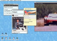 an image of a web page with pictures of cars and people in the car show