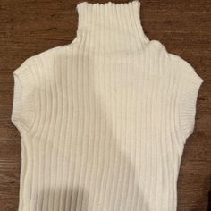 Shein White Turtleneck Sweater Size Large Never Worn White Stretch High Neck Sweater, White Ribbed Knit Sweater Vest, White Ribbed Sweater Vest For Fall, White High Neck Sweater For Spring, Trendy White High Neck Sweater, White Ribbed Sweater Vest For Winter, Winter White Ribbed Sweater Vest, Fitted Casual Winter White Top, Trendy White Winter Sweater Vest